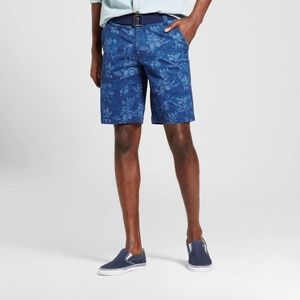 New Mossimo Blue Floral Print Cotton Shorts